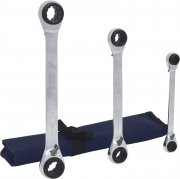 KS Tools 4 in 1 GEARplus 3 teiliger umschaltbarer Doppel-Ratschenringschl&uuml;ssel-Satz Gr&ouml;&szlig;e 8 bis 19
