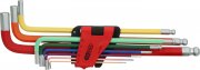 KS Tools 9-teiliger Kugelkopf-Innensechskant-Winkelstiftschl&uuml;ssel-Satz extra lang