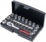 KS Tools 911.0623 1/4 Zoll Steckschl&uuml;ssel-Satz 23-teilig inklusive 72-Zahn Umschaltknarre