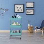 K&uuml;chenwagen Rollwagen Servierwagen 3 Etagen Mint