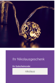 Kugel-Lichterkette gratis beim Einkauf bei Ikarus dazu!