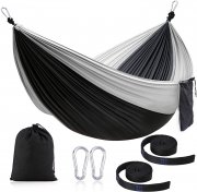 KUSTAR Outdoor H&auml;ngematte aus Fallschirm Nylon f&uuml;r 2 Personen mit 200kg Tragkraft