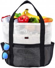 KUYOU Mesh Strandtasche Extra gro&szlig;e 35L f&uuml;r 7,99 &euro;