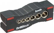 KWB 757900 DrillBlock Bohrhilfe f&uuml;r gerade u. pr&auml;zise Bohrungen auf Oberfl&auml;chen und Rundmaterialien