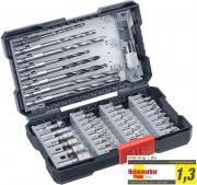 KWB Bit-Bohrerbox 39-teilige Bit und HSS Metallbohrer Box mmit Sechkant-Schaft 