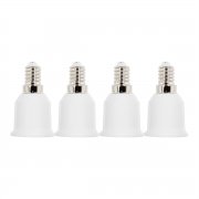 kwmobile 4x Lampensockel Adapter Konverter - E14 Fassung auf E27 Sockel Lampenadapter