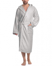 Ladeheid Herren Frottee Bademantel aus 100% Baumwolle Hellgrau in XL f&uuml;r 18,19&euro;