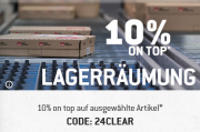 Lagerr&auml;umung mit 10% Extra-Rabatt On Top auf alle bereits reduzierte Artikel bei Bergfreunde