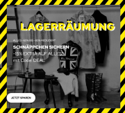 Lagerr&auml;umung mit 60% bis 80% Rabatt + 15% Extra-Rabatt On Top bei Dress For Less