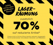 Lagerr&auml;umung mit zus&auml;tzlich 70% Extra-Rabatt auf alle bereits reduzierten Artikel bei Mister Lady