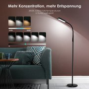 LASTAR 1800 Lumen LED Stehlampe mit 4 Farbtemperaturen und stufenlosen Dimmen