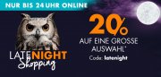 Late Night Shopping mit 20% Rabatt auf eine gro&szlig;e Auswahl an Marken im Galeria Karstadt Kaufhof Shop