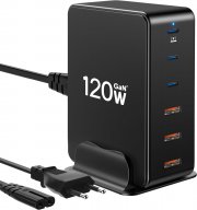 layajia 120W GaN 6-Port USB Ladeger&auml;t und Netzteil