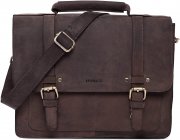 LEABAGS Omaha Aktentasche aus echtem B&uuml;ffel-Leder im Vintage Look