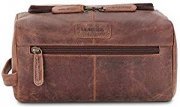 LEABAGS Palm Beach Kulturbeutel aus echtem B&uuml;ffel-Leder im Vintage Look f&uuml;r 54,98&euro;