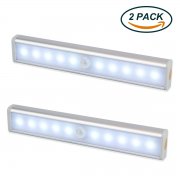 LED Schrankbeleuchtung, EMIUP 2er Set 10 LED Kabellos, Bewegungsmelder , Nachtlicht