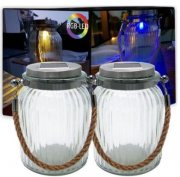 LED Solar Windlicht 2er-Set mit Farbwechsel f&uuml;r 15,99&euro;