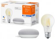 LEDVANCE Smart+ Starterkit mit Google Home mini + LED Filament Bluetooth Lampe