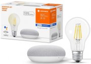 LEDVANCE Starter Kit Smart Home mit Google Home Mini + Filament Bluetooth Leuchtmittel