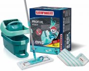 Leifheit Set Wischtuchpresse Profi XL mit Bodenwischer und Rollen inkl. Ersatzbezug