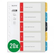 Leitz Register A4 (20er Pack, 1-5) f&uuml;r 26,13&euro; im Angebot