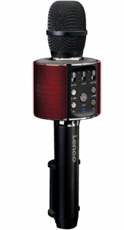 Lenco BMC-090 Bluetooth Karaoke Mikrofon mit Lichteffekt f&uuml;r Android und iOS