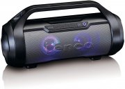 Lenco SPR-070 IPX5 Wasserdichte Bluetooth Boombox mit Radio Empf&auml;nger und Lichteffekte