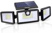 Lenercom 214 LEDs Solar Au&szlig;enleuchte mit Bewegungsmelder