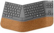 Lenovo Go Wireless Split Ergonomische Tastatur kabellos mit Handballenauflage aus Kork