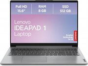 Lenovo IdeaPad 1 Laptop - 15,6 Zoll FHD Display, AMD Ryzen 3 7320U, 8GB RAM, 512GB SSD, Windows 11