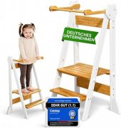 Lernturm Montessori aus Bambus - H&ouml;henverstellbar & Platzsparend f&uuml;r 80,27&euro;