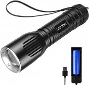 LETION Taktische Wiederaufladbare LED Taschenlampe mit 5 Licht-Modi