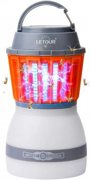 LETOUR 2 in 1 Akku Camping Lampe und UV M&uuml;ckenvernichter wiederaufladbar mit 4 Leuchtmodi