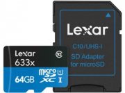 LEXAR LSDMI64GBBEU633A, Micro-SDHC Micro-SDHC, 64 GB, 95 MB/s f&uuml;r 17,-&euro; inkl. Versand