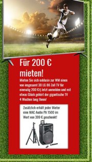  LG 86UK6500PLA + MAC Audio PA 1500 f&uuml;r 200 &euro; f&uuml;r 4 Wochen zur WM mieten
