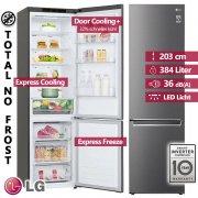 LG GBP32DSLZN K&uuml;hl-/ Gefrierkombination mit Total NoFrost Technologie