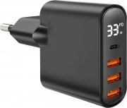 LIFOCI USB C und 3 Port USB A Schnellladeger&auml;t mit LED Display