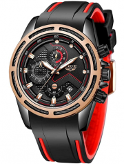 LIGE Elegant Herren Analog Quarz Chronograph