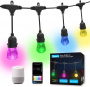 Ligency 12 Meter 12LEDs RGBW+IC Smart Lichterkette mit Alexa und Google Assistant