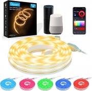 Ligency 5 Meter RGB+Warmwei&szlig; Neon LED Streifen mit App und Alexa und Google Sprachsteuerung
