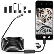 Lightswim 1920P Endoskop Kamera mit 8 LED-Leuchten f&uuml;r Android und iOS Smartphones