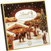 Lindt Schokolade Weihnachtsmarkt Adventskalender 2022 mit 115 g Mini Schokoladen-Kugeln