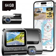 LINGDU V620 Dual Auto Dashcam 4K + 1080P mit Sprachausgang, Park&uuml;berwachung, Nachtsicht, WDR