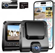 LINGDU V620 Dual Kamera 4K+1080P, 2.4" IPS WiFi Auto Dashcam mit Sprachausgabe, Super Nachtsicht