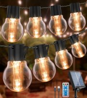 LITOHOM 14 Meter 30 LEDs Outdoor Solar Lichterkette mit Fernbedienung