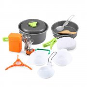 Outdoor Mini-Herd + Lixada Camping Kochgeschirr Set, 11-teilig f&uuml;r 24,49&euro; statt 48,99&euro;