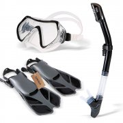 Lixada Schnorchel/Tauch-Set (Flossen, Taucherbrille, Schnorchel)