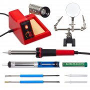 L&ouml;tstation L&ouml;tset L&ouml;tkolben 58 Watt 450&deg;C Entl&ouml;tpumpe dritte Hand Spitzen & Zinn