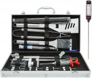 Lospitch 25-teiliges BBQ Edelstahl Grillwerkzeug-Set ink. Koffer