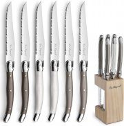 Lou Laguiole 6-teiliges Steakmesser Set mit Messerblock